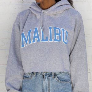 Brandy Melville / John Galt Gray Christy Malibu Cropped Hoodie